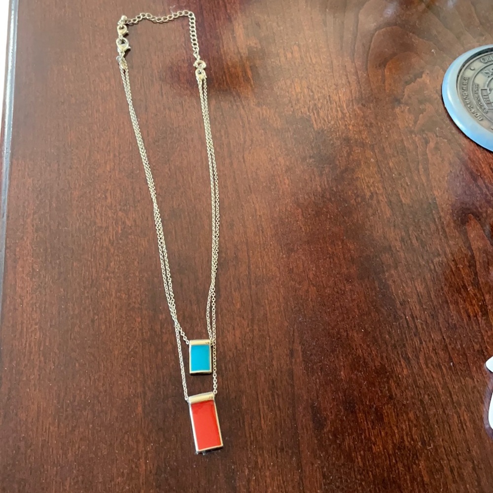 Premier Designs Gold Tone Epoxy Necklace 16-20 inches